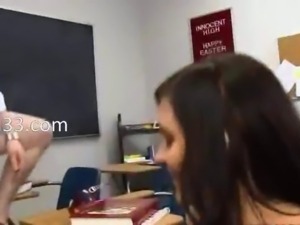 Boy playing with smart classmate