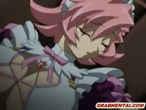 Chained hentai maid gets squeezed her bigboobs and brutally fucked