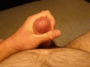 Stroking my hard married cock.