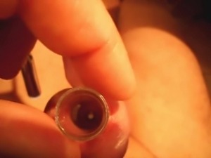 look into my cock with a test tube 18mm 9cm peehole