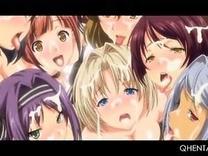 Hentai hardcore school sex with lusty girls fucked and facialized