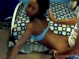 Petite Dirty Talking Ebony Teen Lets Homie Cum On Her Ass free