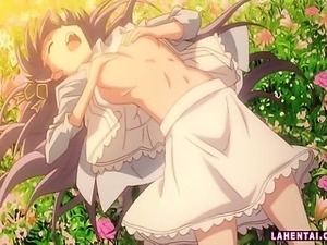 Hentai cutie gets fucked outdoors