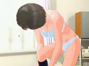Cute 3D hentai girl have a wet dream