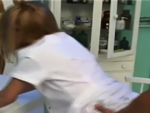 Sexy Blond Nurse Has A Good Time At Work