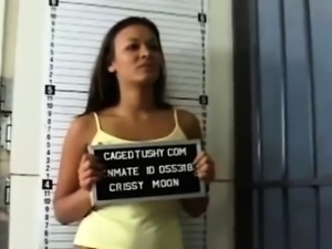 Arrested babe gets inspected