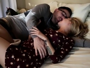 Alina West sucking her boyfriends cock while Mom is coaching