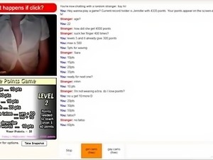 Girl playing Points Game on Omegle