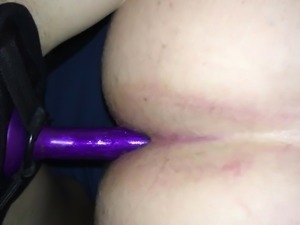 Wife pegging husband for his first time