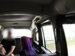 Busty gal anal fucked by taxi driver