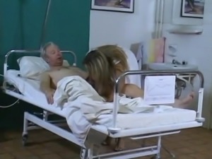 Gorgeous Blonde Nurse - Old Male Patient Treatment
