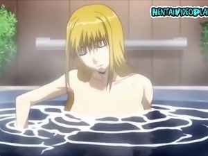 Anime teen gets fucked in bathtub