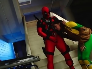 Deadpool and Spiderman are here to share the pussy in a heroic way