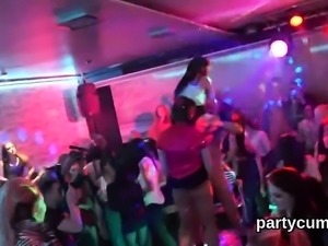 Spicy chicks get entirely crazy and naked at hardcore party