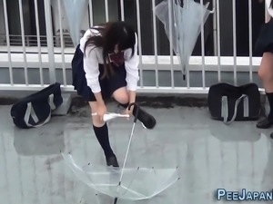 Japanese teens urinate
