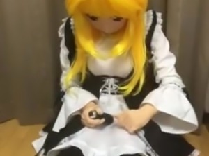kigurumi maid vibrating