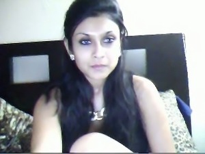 Gorgeous Indian babe was impressed when she saw my dick on webcam