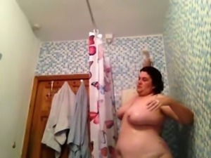 It's shower time so watch me washing my fat old body