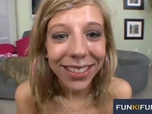 Horny fun loving girls are covered in hot cum and these chicks are so slutty