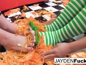 Jayden and Kristina's Pumpkin Fun