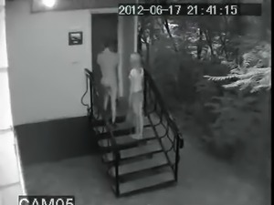 Blonde teen gets caught blowing a cock on hidden cam