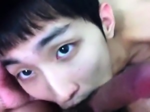 Adorable Asian twink delivers a marvelous blowjob in POV 