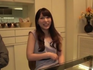 Adorable Japanese babe having sex with two insatiable fellows