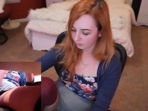Striking redhead with perky boobs makes her cunt all wet