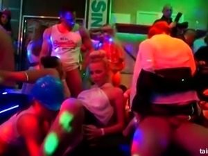 The real orgy party includes some kinky fuck in the middle of dance floor