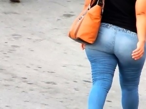 Street voyeur spies on sexy amateur ladies with lovely asses