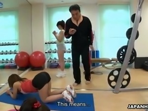 Instead of training lusty Japanese coach fucks meaty pussy of Yui Asano