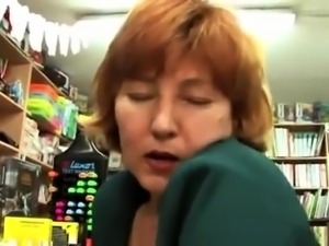 Luscious Russian cougar enjoys a good fucking in the store 