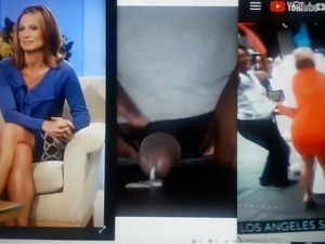Amy robach cum tribute to her ass and legs. Drains my cock