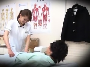 Naughty Japanese masseuses satisfying their desire for cock