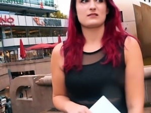 german redhead slut public pick up Melina May casting