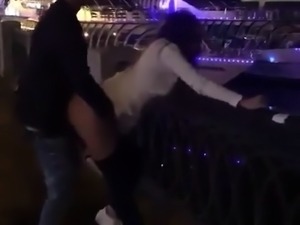 Slutty Russian babe gets pounded hard doggystyle in public