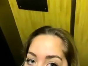 Luscious amateur blonde teen sucks off a big cock in POV