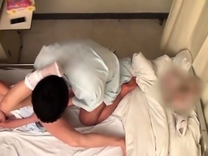 Enticing Asian nurses in uniform enjoy hardcore sex action