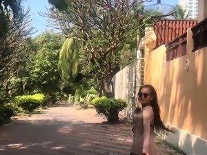 Amateur Thai teen fucked after a walk