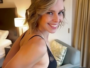Husband watches and cums on wife&#039;s face while she&#039;s tied up, fucked...