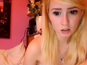 Curly Blonde Teen Records Solo Dildo Masturbation More at