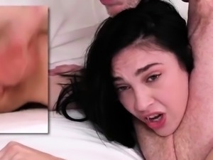 Young brunette has insatiable lust for hardcore action