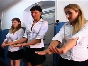 German teens punished by merciless lesbian mature mistress