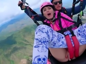 Beautiful babe finds the perfect place to make herself cum