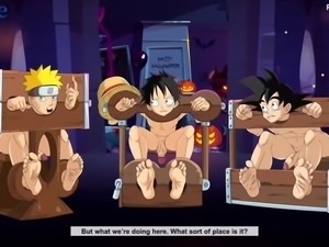Awesome Interactive hentai video with naruro characters on Halloween
