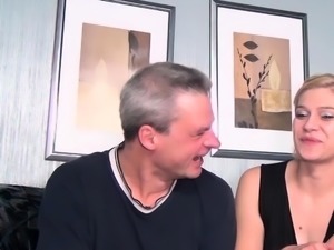 Bisexual MMF threesome with German wife and husband