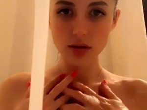 Curly Blonde Teen Records Solo Dildo Masturbation More at