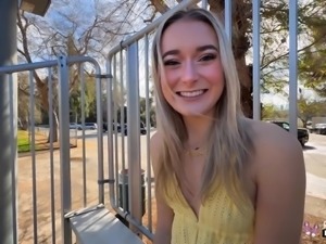 Public Blowjob by a hot Blonde Alex Jett ended up in my flat with cumshot on...