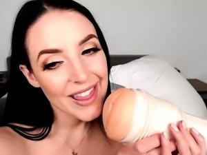 Stacked brunette goes solo toys and masturbation