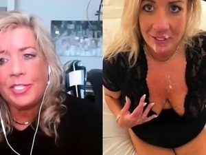 Amateur mature milf giving a handjob lesson